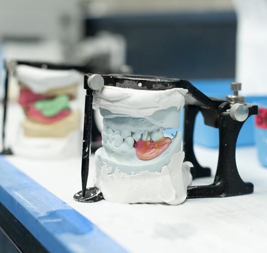 Dentures being crafted