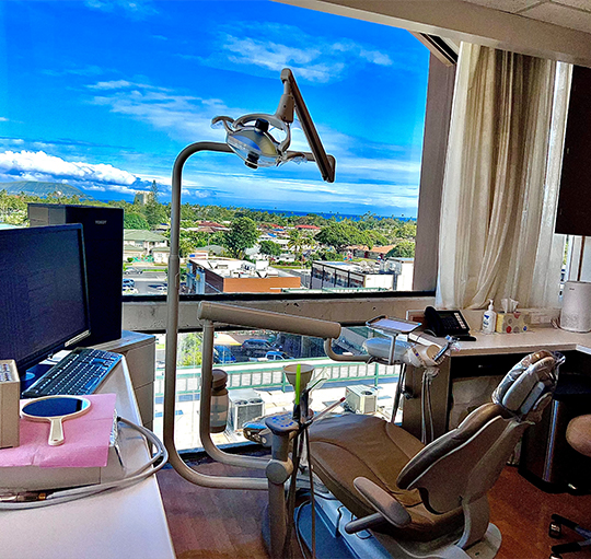 Dental treatment room at Dentaworks Hawaii